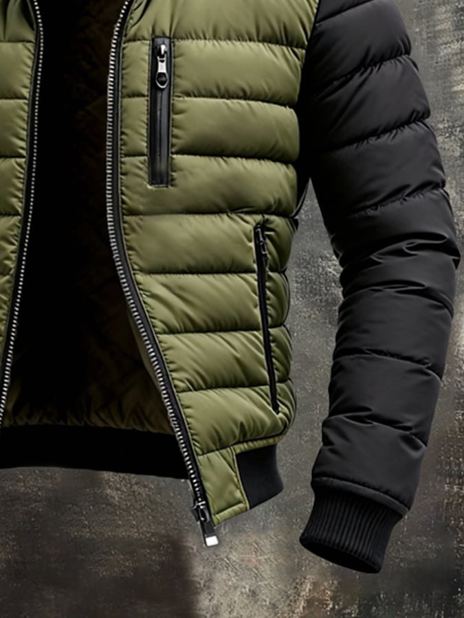 Elias | Men's Puffer Jacket Padded Quilted Winter