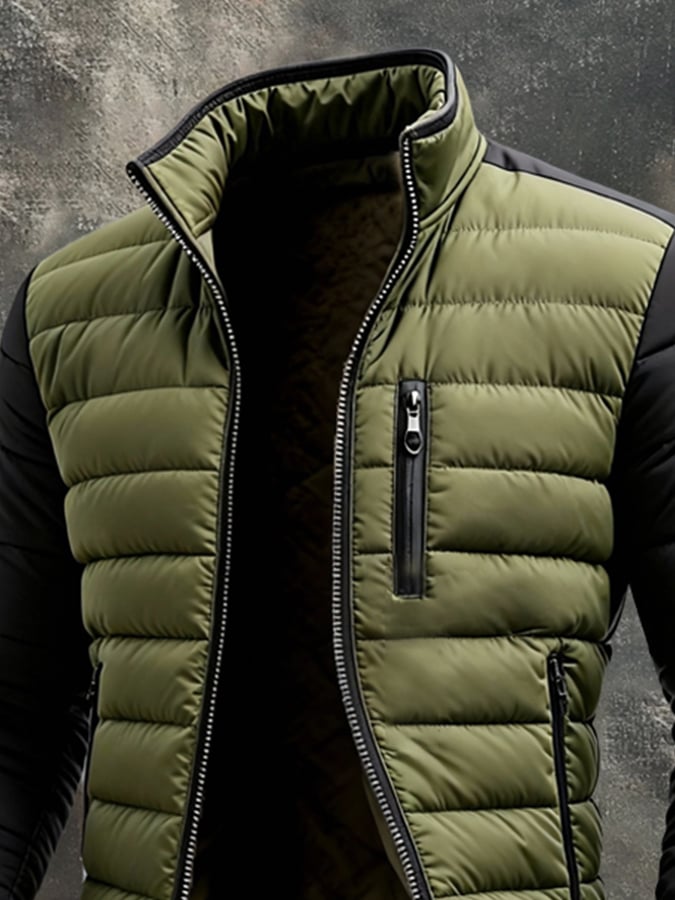 Elias | Men's Puffer Jacket Padded Quilted Winter