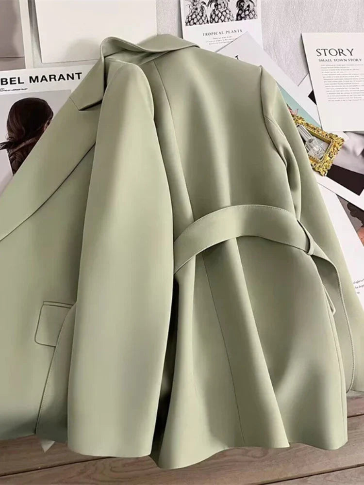 Emmanuelle | Women's Belted Blazer Fitted Tailored