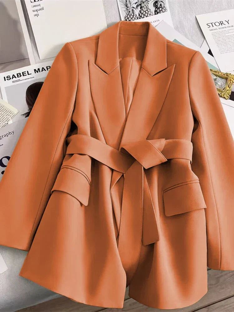 Emmanuelle | Women's Belted Blazer Fitted Tailored