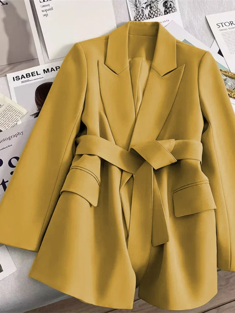 Emmanuelle | Women's Belted Blazer Fitted Tailored