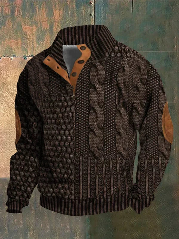 Emmett | Men's Knit Jumper Cable Crew Neck