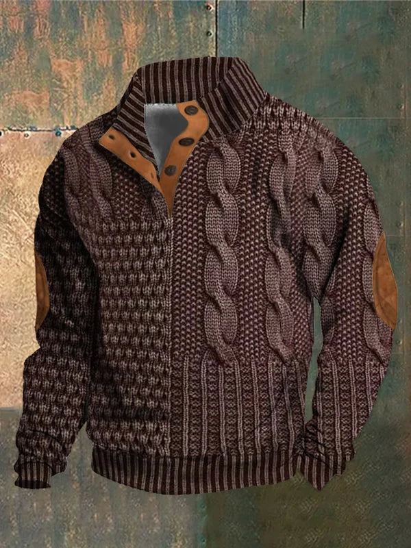 Emmett | Men's Knit Jumper Cable Crew Neck