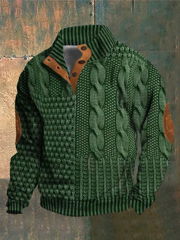 Emmett | Men's Knit Jumper Cable Crew Neck