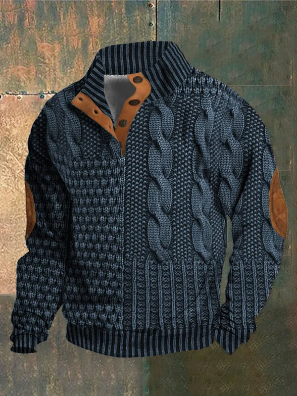 Emmett | Men's Knit Jumper Cable Crew Neck