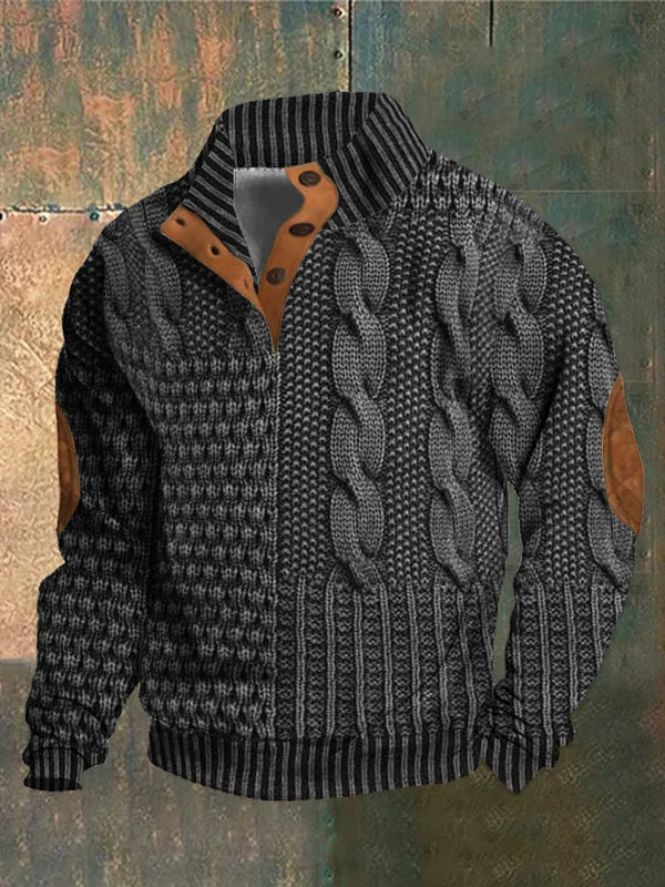 Emmett | Men's Knit Jumper Cable Crew Neck