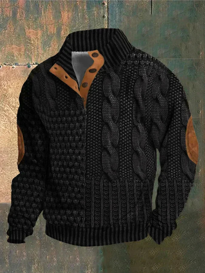 Emmett | Men's Knit Jumper Cable Crew Neck