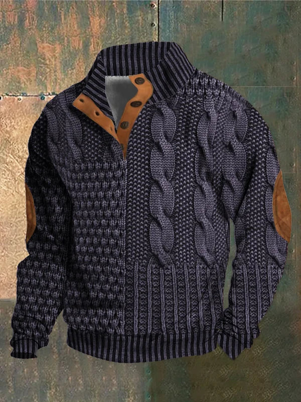 Emmett | Men's Knit Jumper Cable Crew Neck
