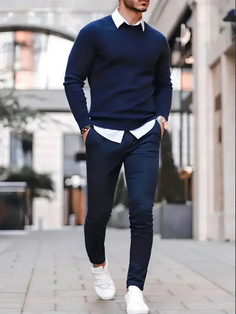 Ezra | Men's Crew Neck Knit Jumper