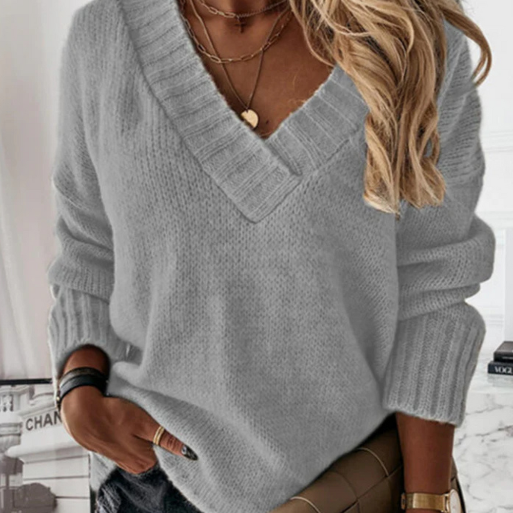 Fleur | Women's Ribbed Knitted Jumper