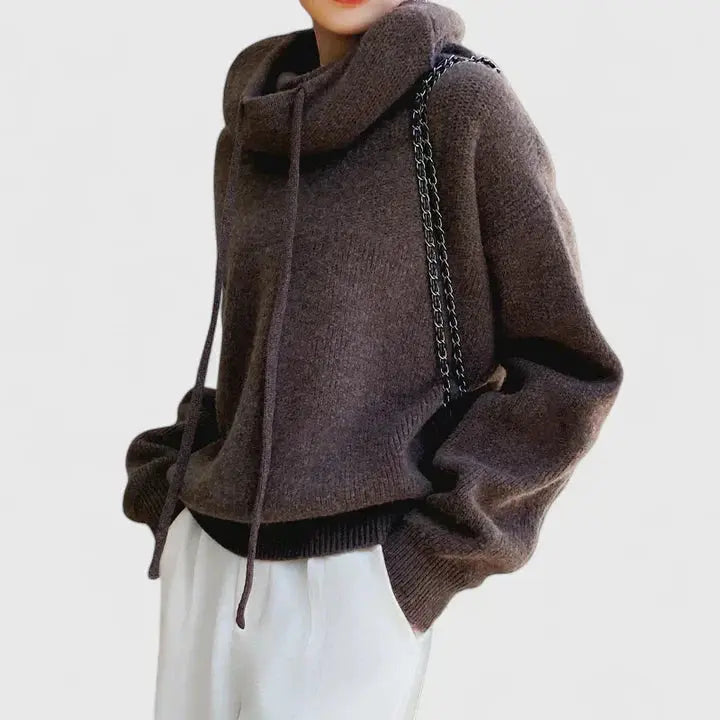 Flora | Women's Hooded Knitted Jumper