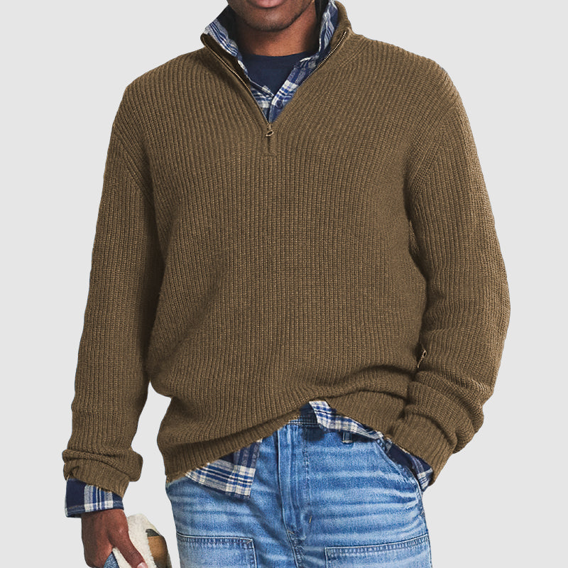 Franklin | Men's Zip up Knit Jumper Wool