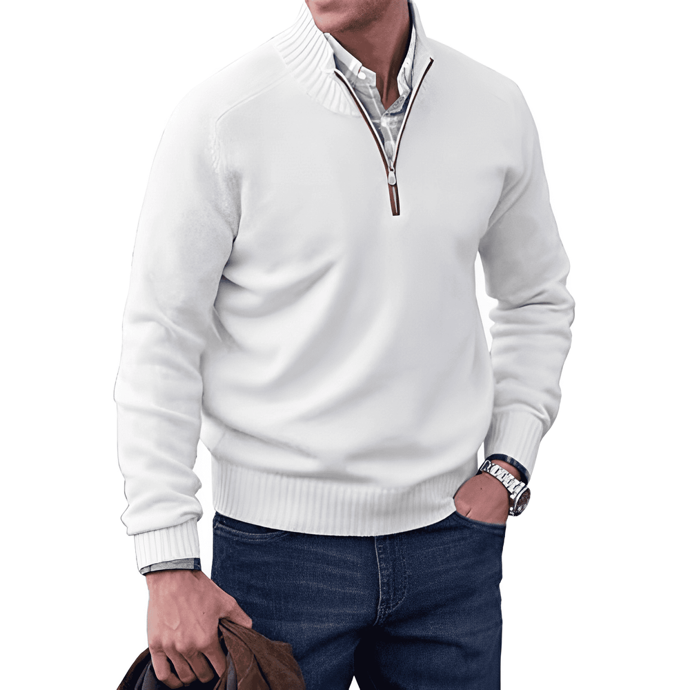 Gareth | Men's Cashmere Zip up Knit Jumper