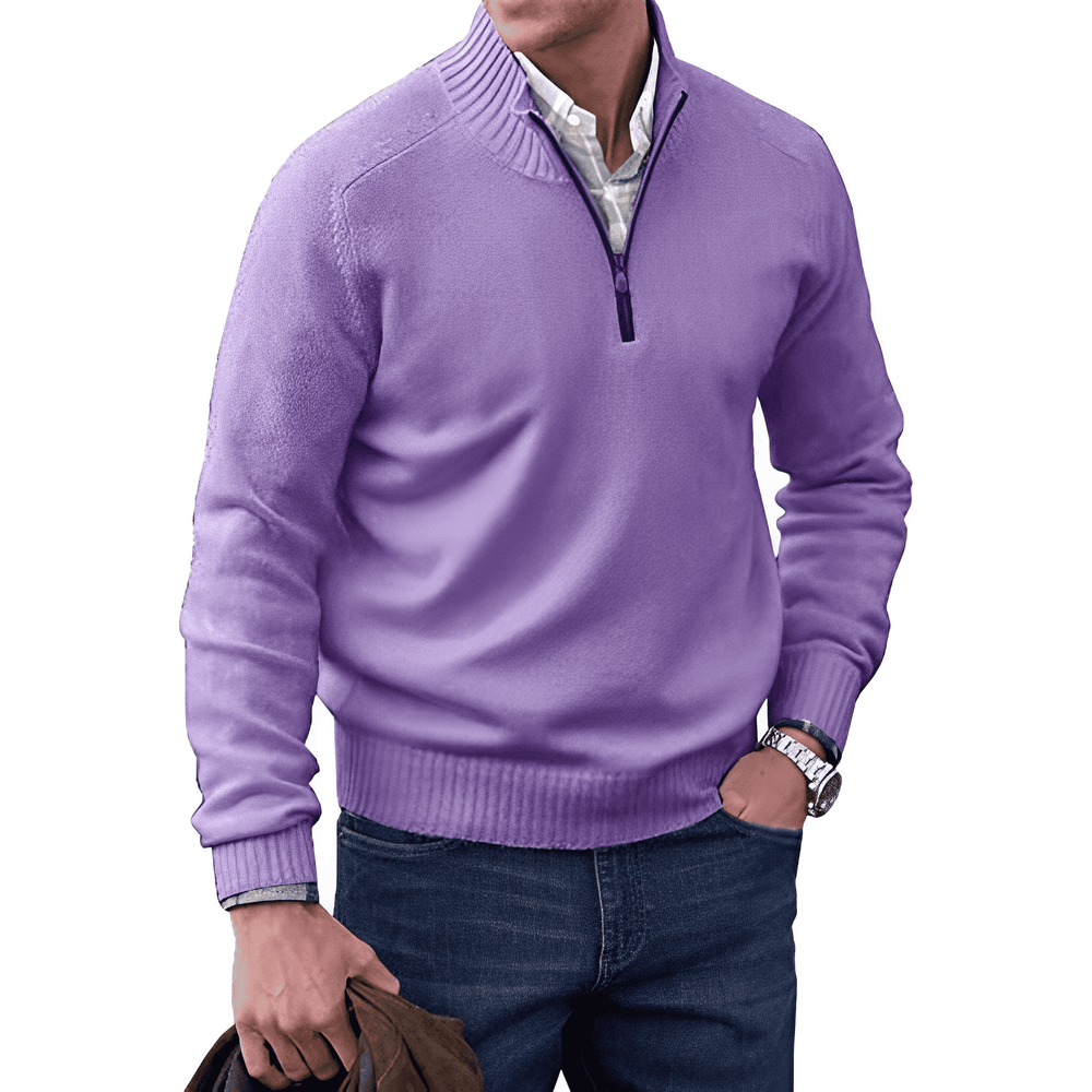 Gareth | Men's Cashmere Zip up Knit Jumper