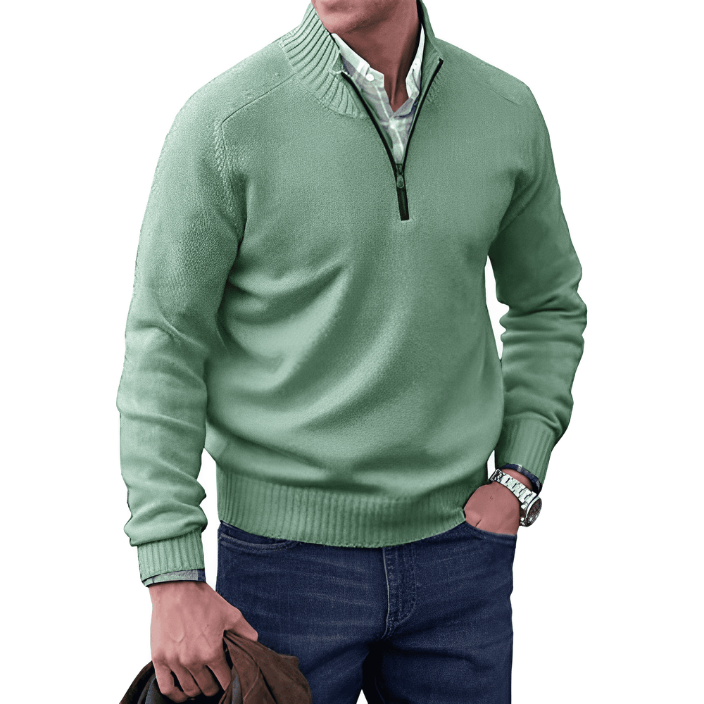 Gareth | Men's Cashmere Zip up Knit Jumper