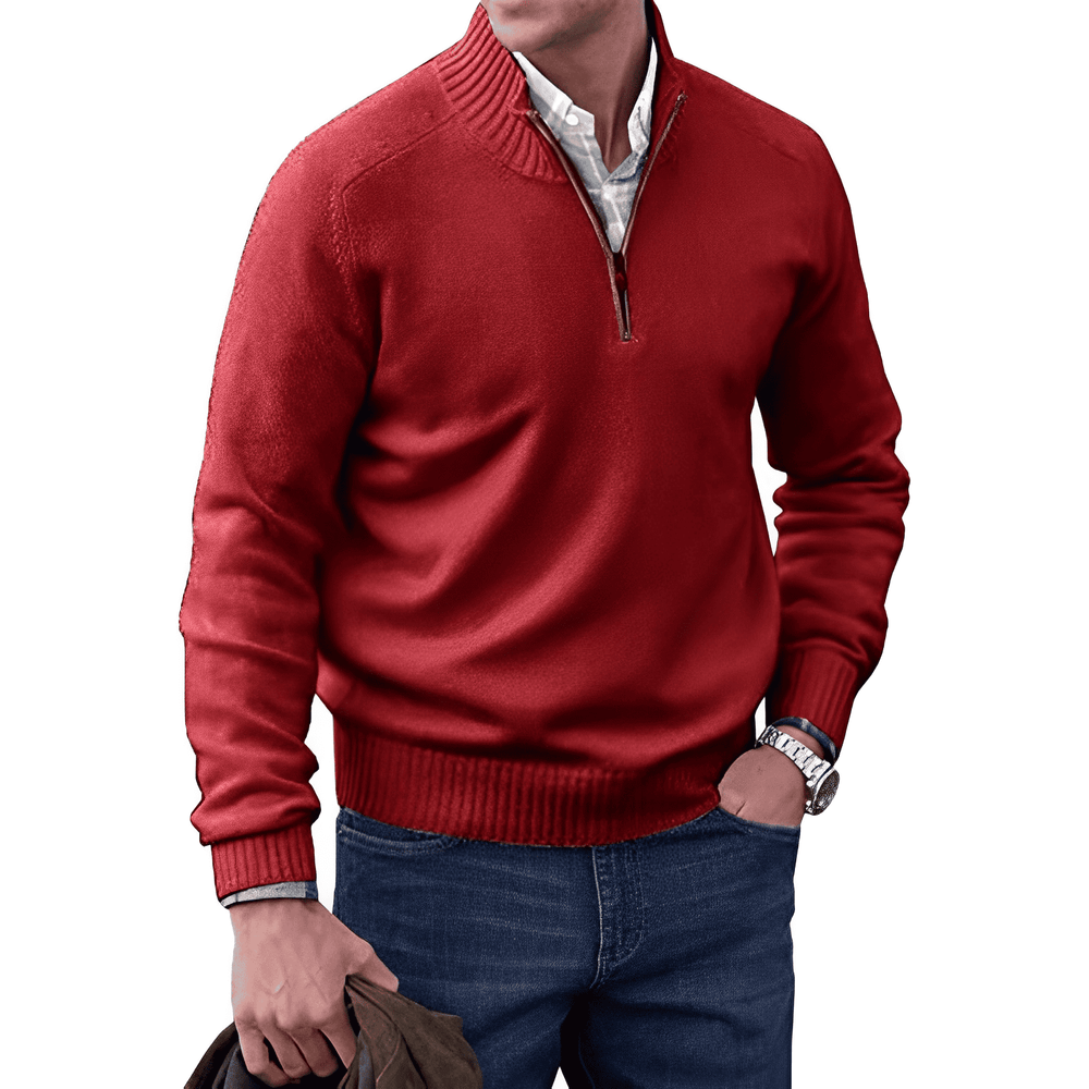 Gareth | Men's Cashmere Zip up Knit Jumper