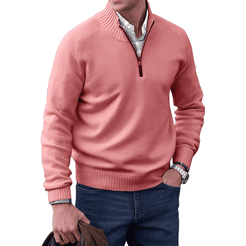 Gareth | Men's Cashmere Zip up Knit Jumper