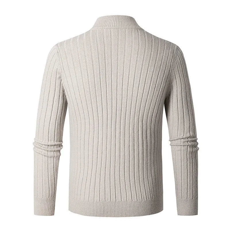 Gideon | Men's Ribbed Quarter Zip Jumper Knit