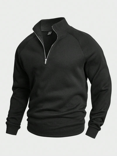 Godfrey | Men's Half Zip Stand Collar Jumper