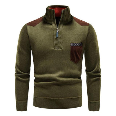 Gregor | Men's Quarter Zip Chest Pocket Jumper