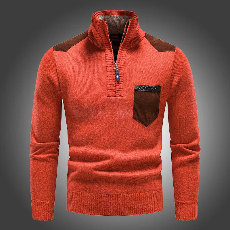 Gregor | Men's Quarter Zip Knit Jumper Wool