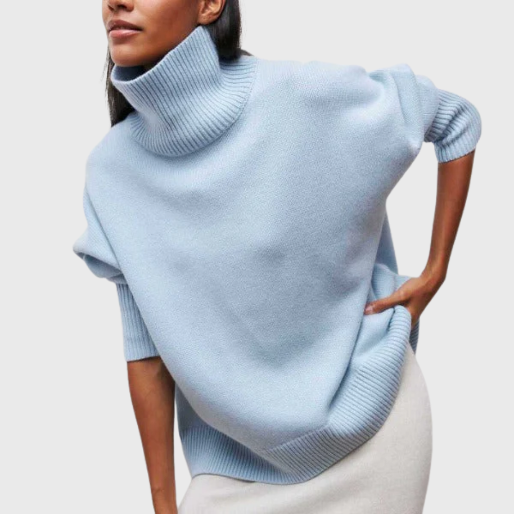 Greta | Women's Ribbed High Neck Roll Jumper