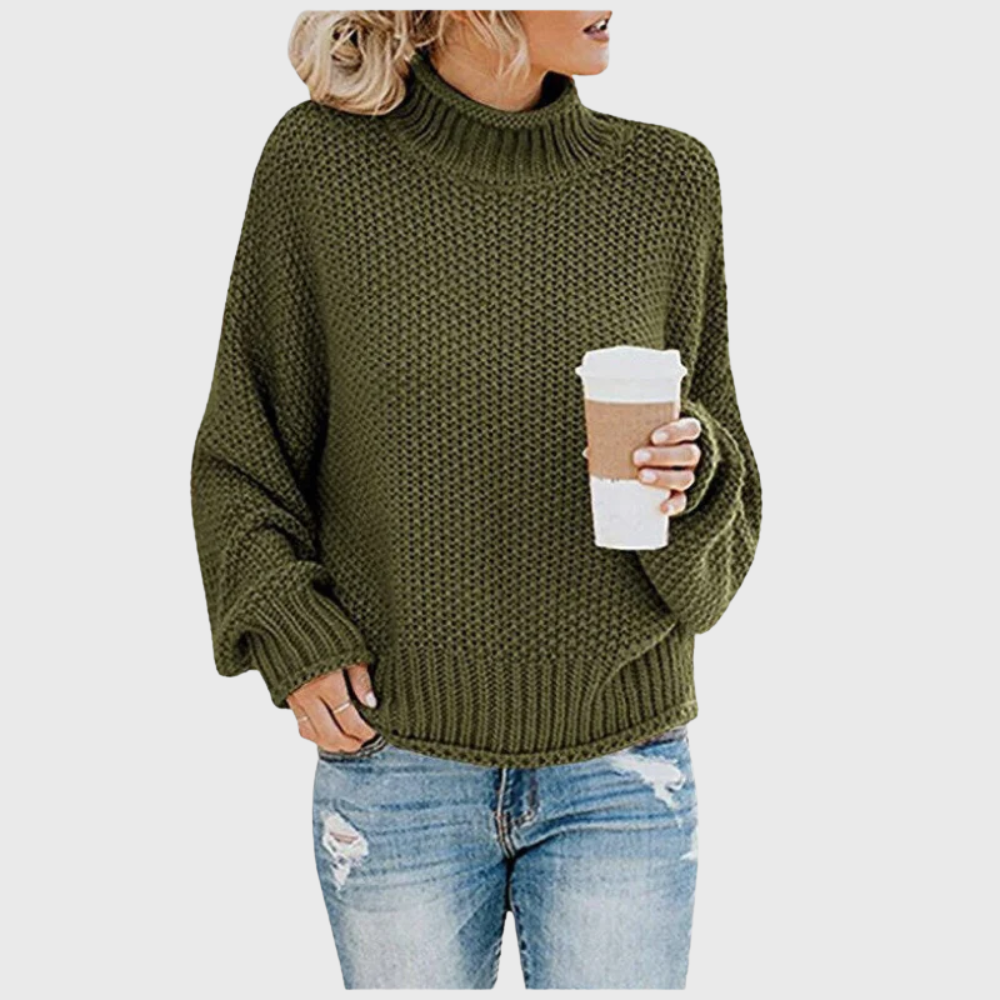 Gwen | Women's Roll Neck Jumper Oversized High