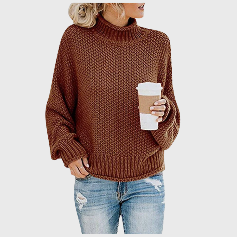 Gwen | Women's Roll Neck Jumper Oversized High
