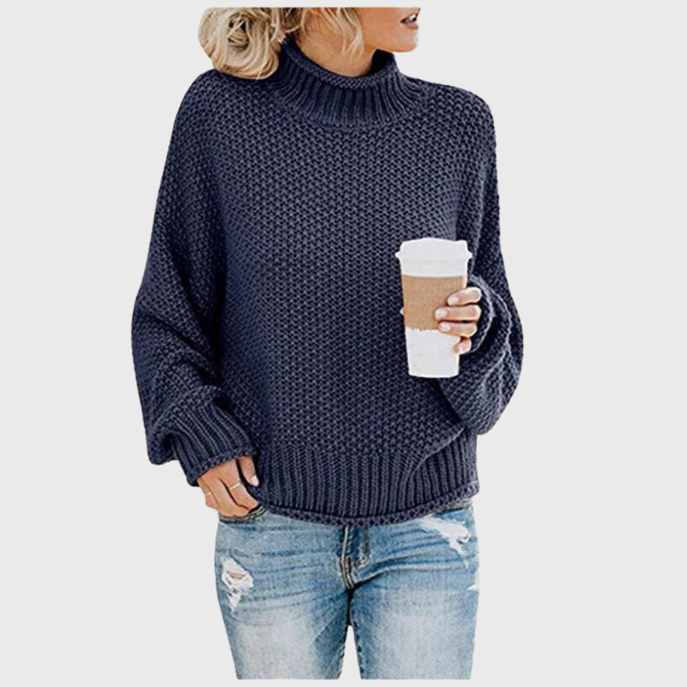 Gwen | Women's Roll Neck Jumper Oversized High