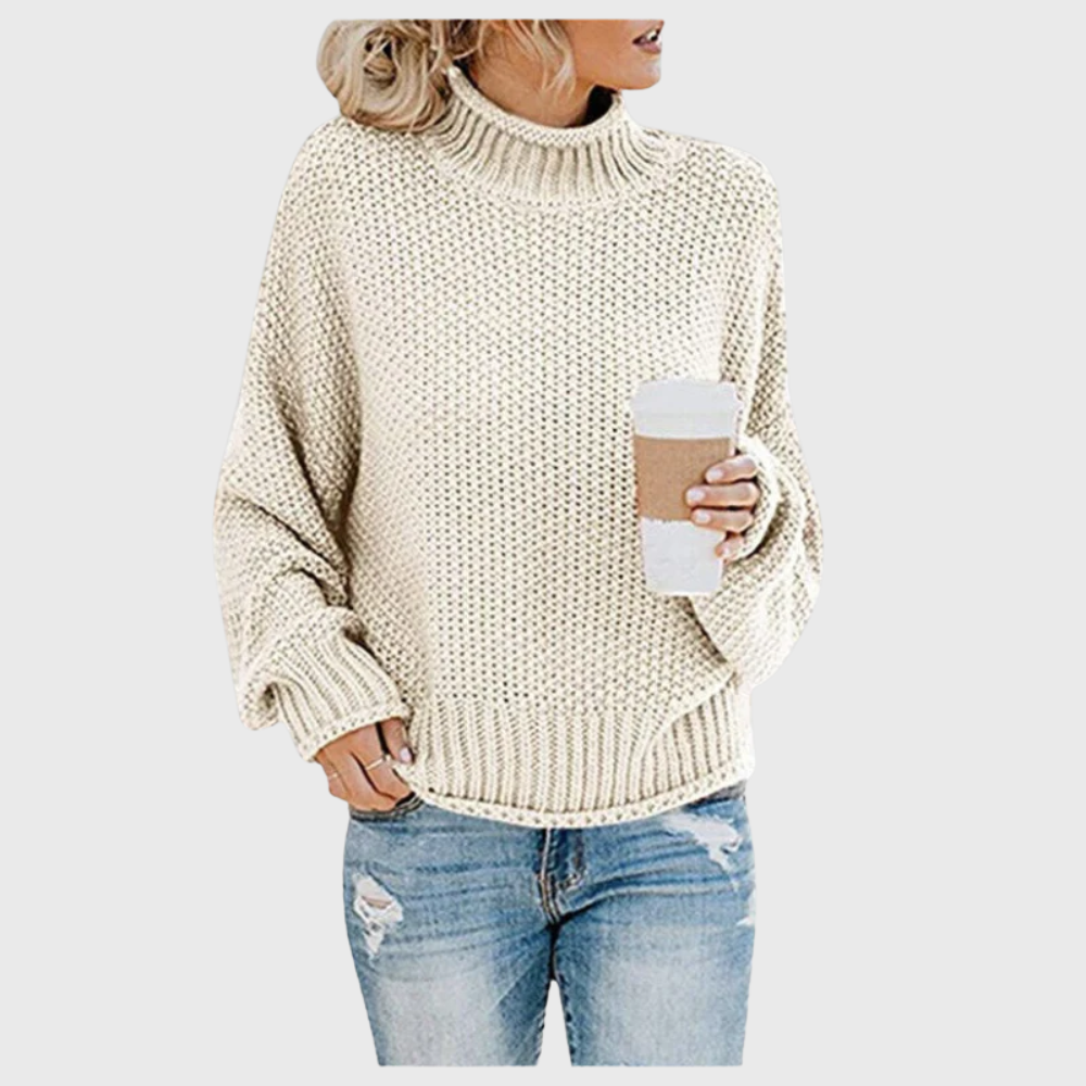 Gwen | Women's Roll Neck Jumper Oversized High