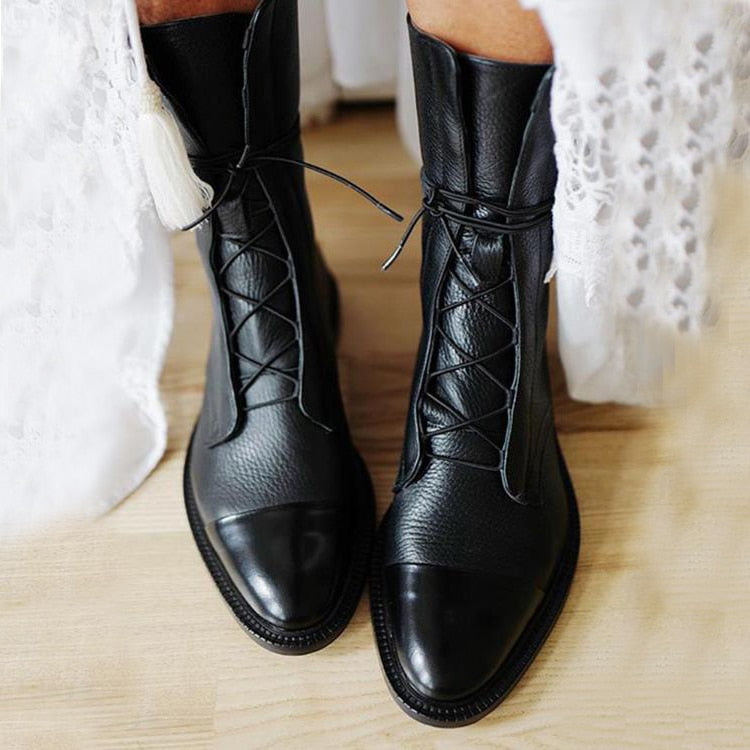 Women's Exclusive Mid-Calf Leather Boots