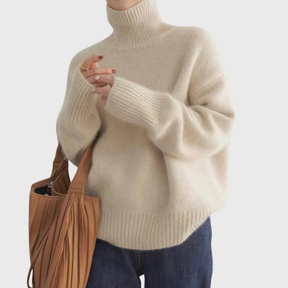 Halle | Women's Cashmere Roll Neck Jumper High