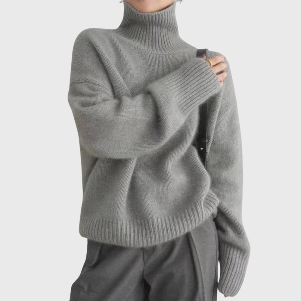 Halle | Women's Cashmere Roll Neck Jumper High