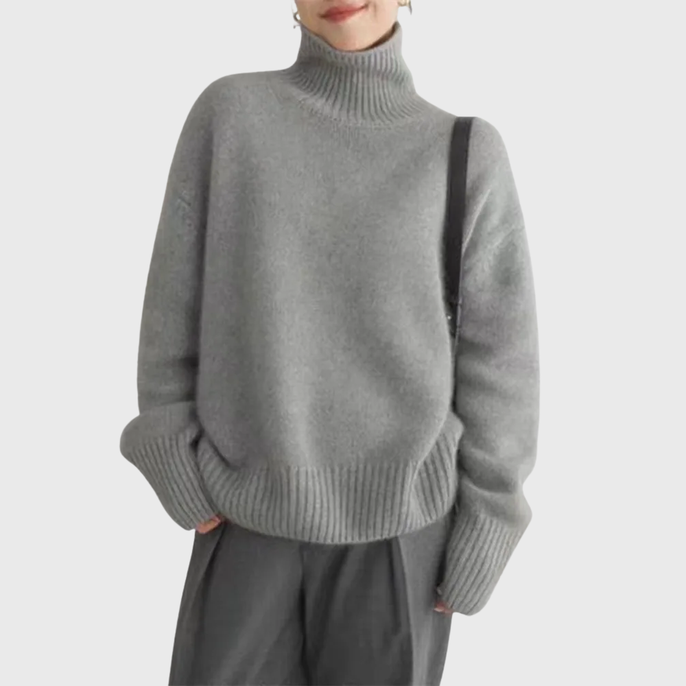 Halle | Women's Cashmere Roll Neck Jumper High