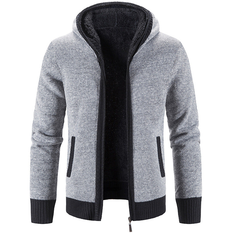 Hamish | Men's Hooded Zip up Cardigan Knit