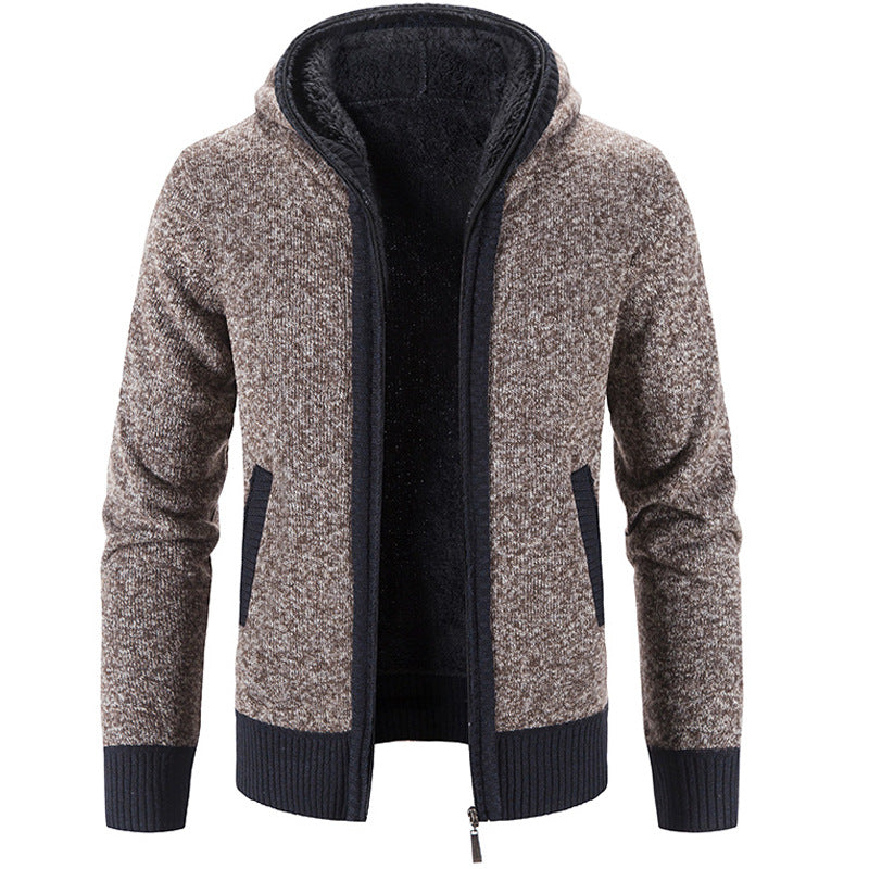Hamish | Men's Hooded Zip up Cardigan Knit