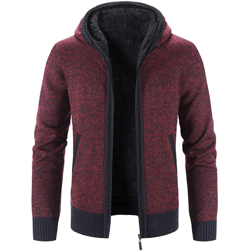 Hamish | Men's Hooded Zip up Cardigan Knit