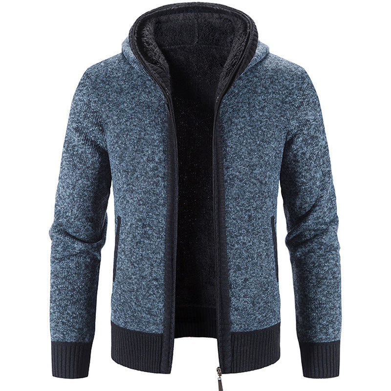 Hamish | Men's Hooded Zip up Cardigan Knit