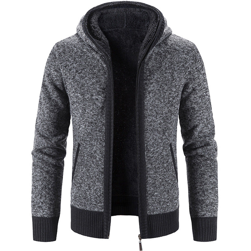 Hamish | Men's Hooded Zip up Cardigan Knit