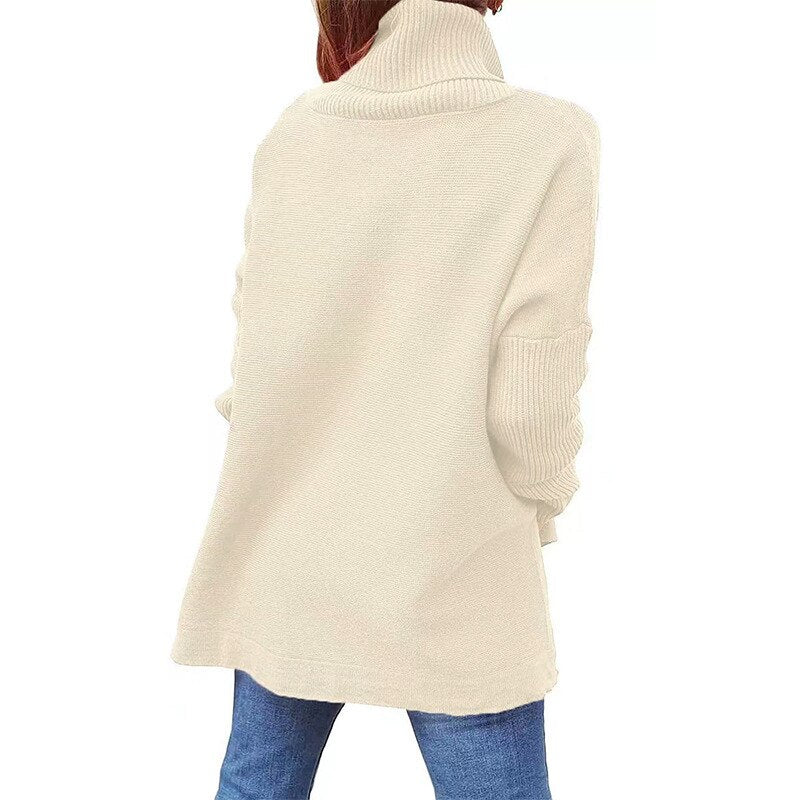 Harriet | Women's Roll Neck Jumper Oversized Knitted
