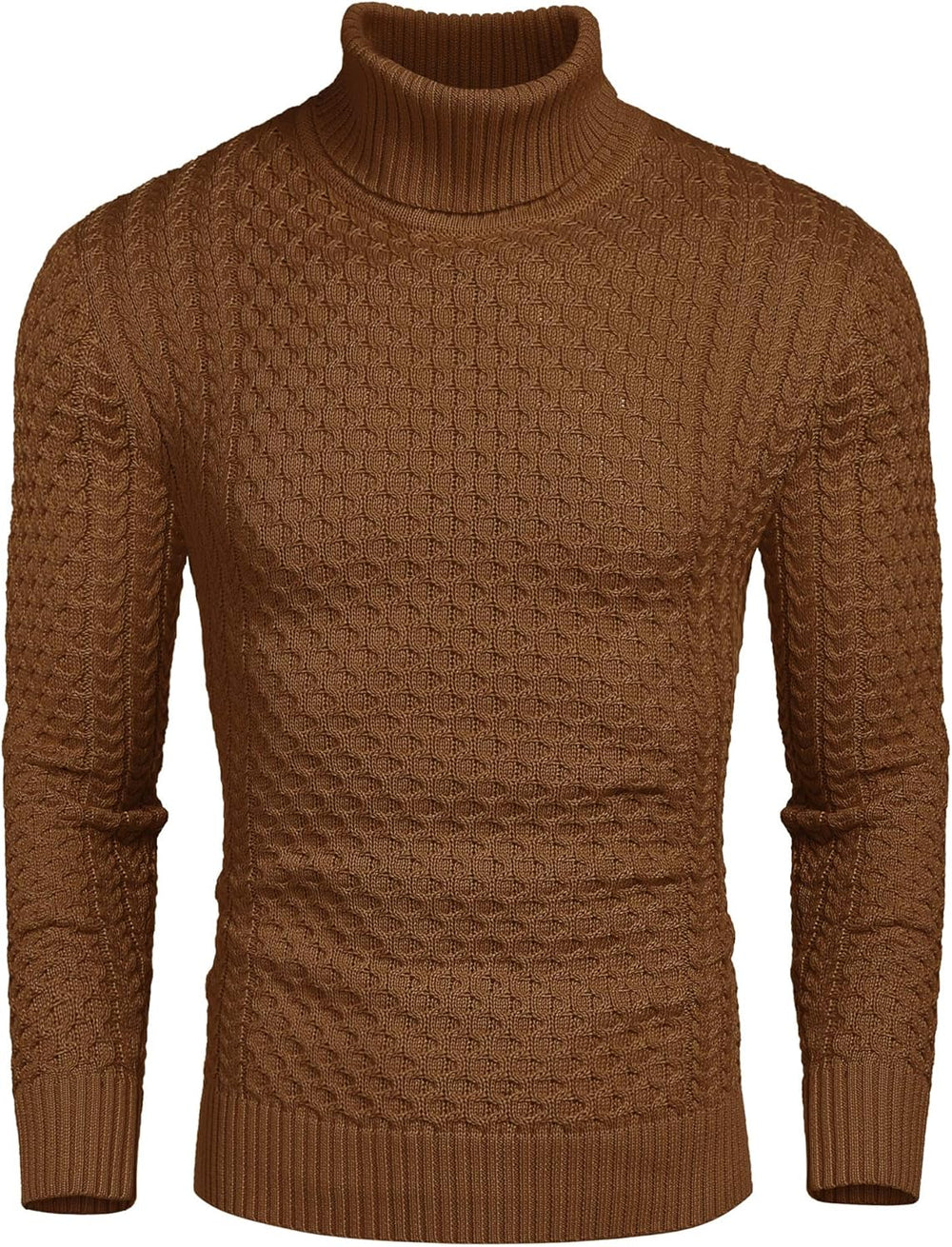 Hugh | Men's Knit Roll Neck Jumper Cashmere