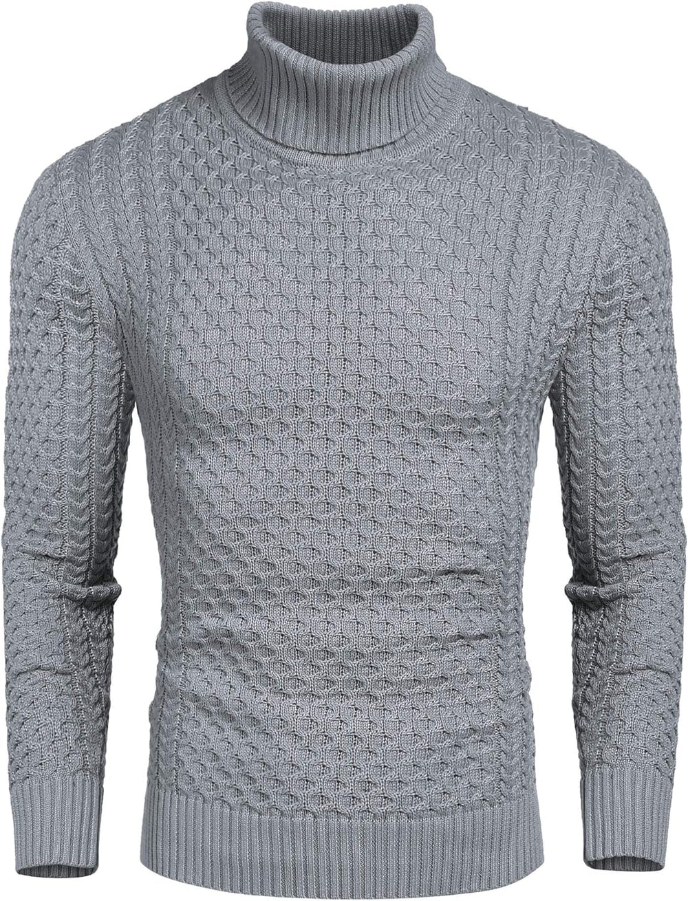 Hugh | Men's Knit Roll Neck Jumper Cashmere