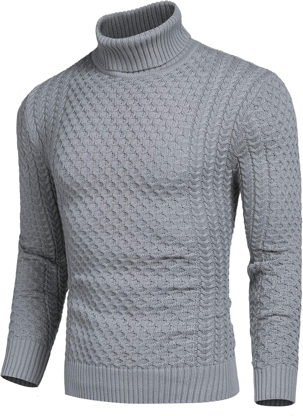 Hugh | Men's Knit Roll Neck Jumper Cashmere