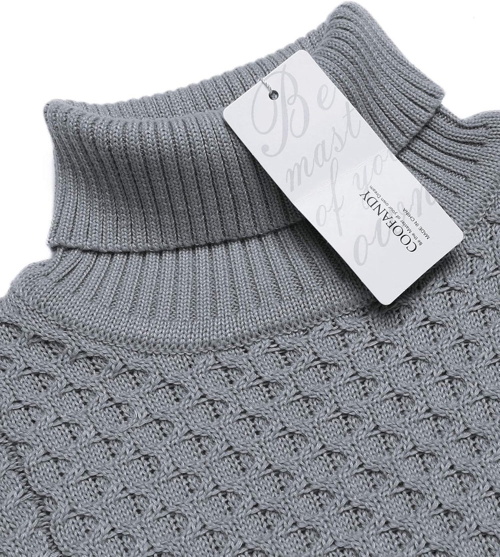 Hugh | Men's Knit Roll Neck Jumper Cashmere