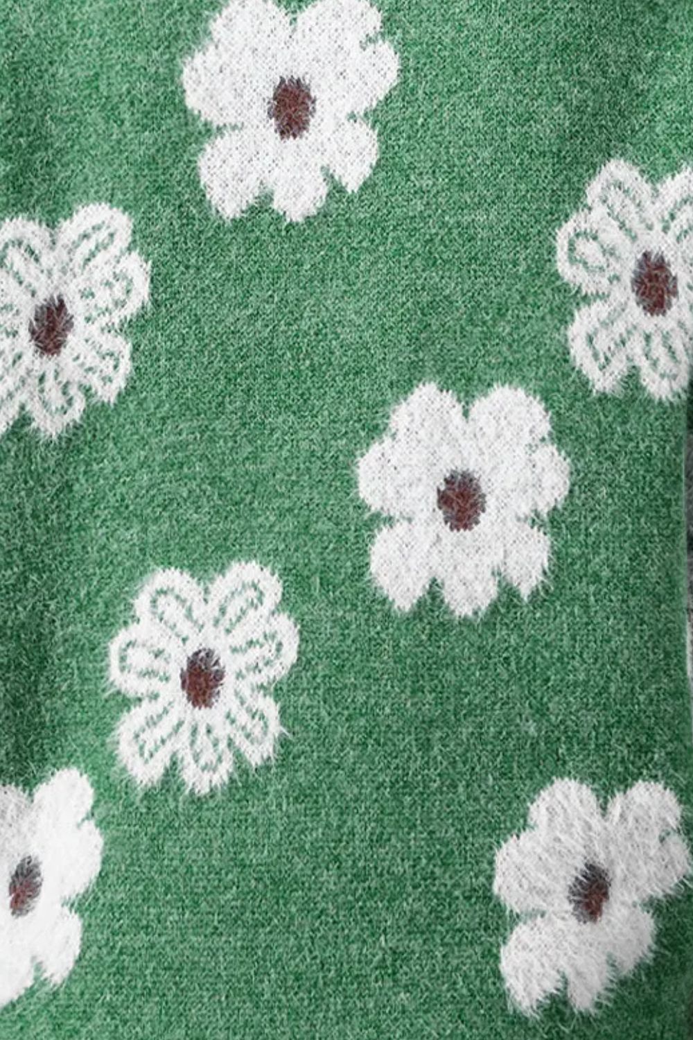 Ilse | Women's Floral Zip up Jumper Knitted