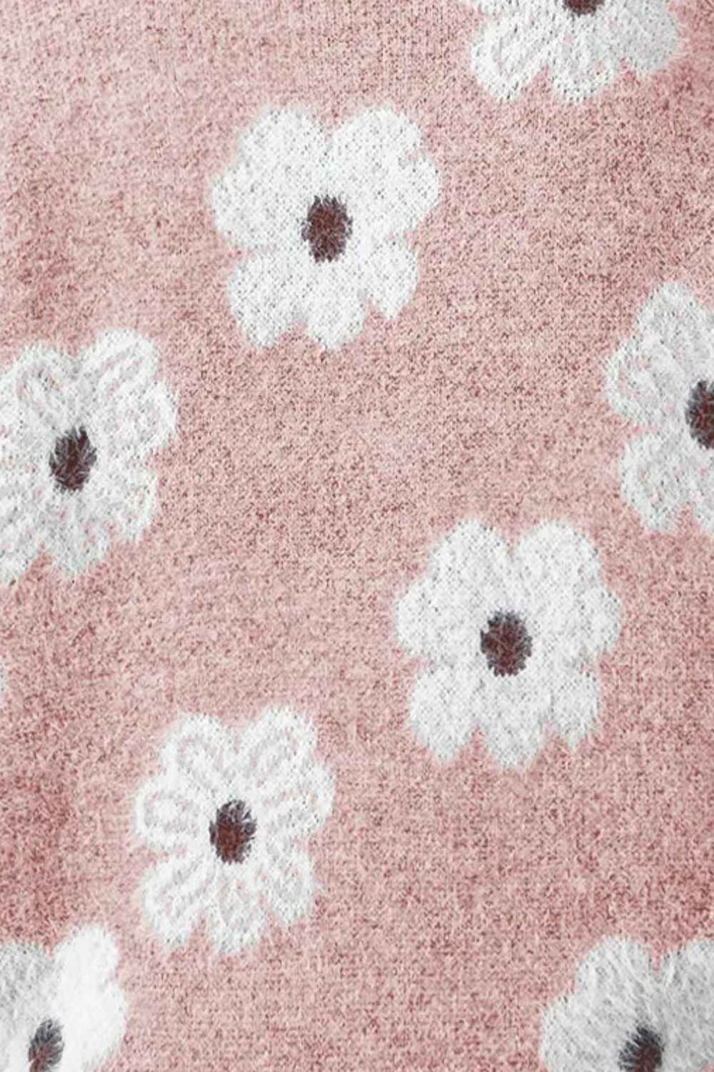 Ilse | Women's Floral Zip up Jumper Knitted