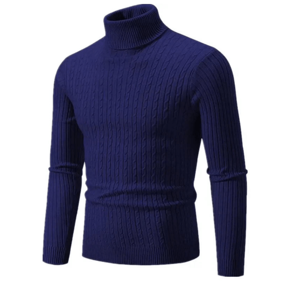 Ingram | Men's Ribbed Roll Neck Jumper Wool