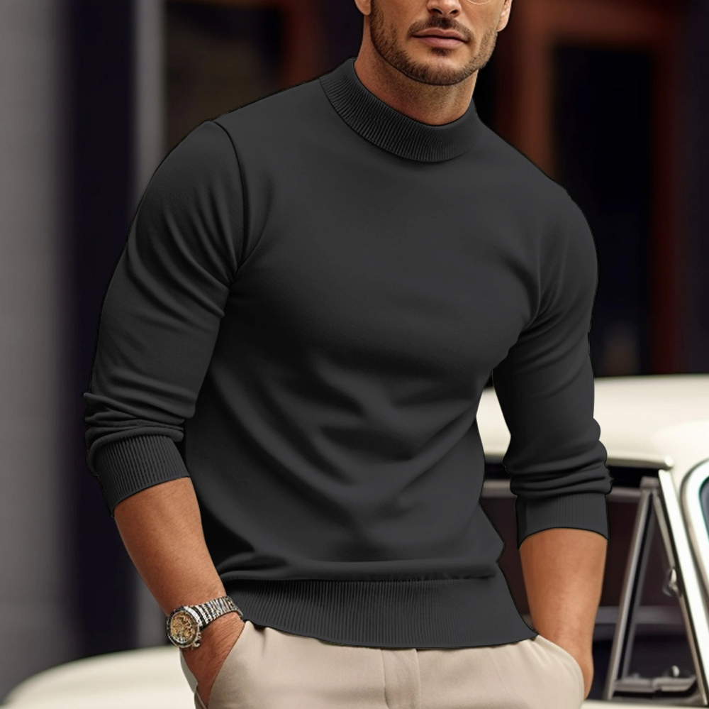 Isidore | Men's Roll Neck Jumper Cashmere Knit