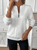 Women's Modern Knitted Zip-Up Sweater