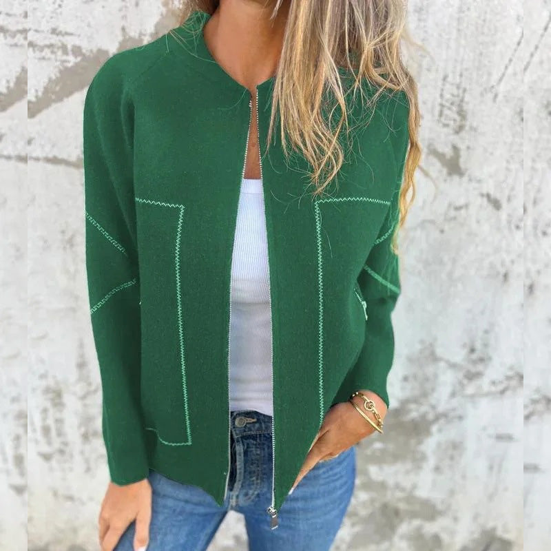 Jacinta | Women's Lightweight Zip up Knitted Jumper